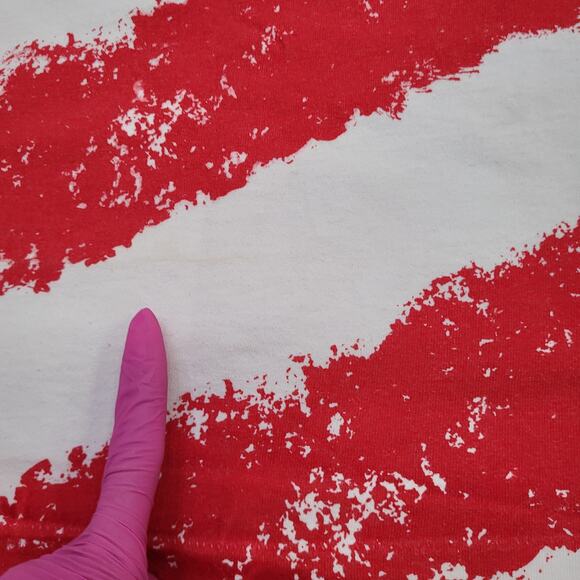 Vintage 80s American Flag AOP Shirt Womens Medium 18x26 USA - Picture 6 of 13